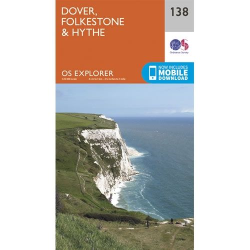 OS Explorer Map 138 - Dover and Folkestone